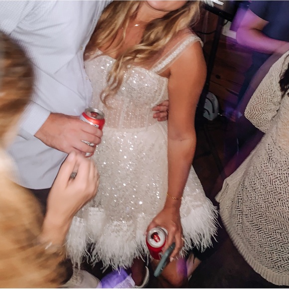 Bronx and Banco Mademoiselle Bridal Mini Dress in White - Picture 2 of 9